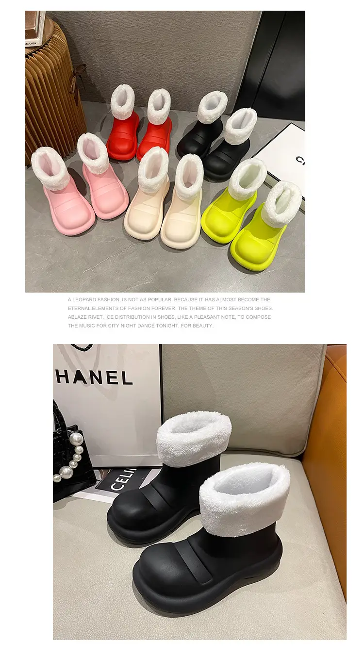 Big Shoes Fashion Rain Shoes Women's Winter Non-slip Low-top Water Shoes Water Boots Short Rain Boots Car Washing Kitchen Shoes Rubber Shoes — feature 14