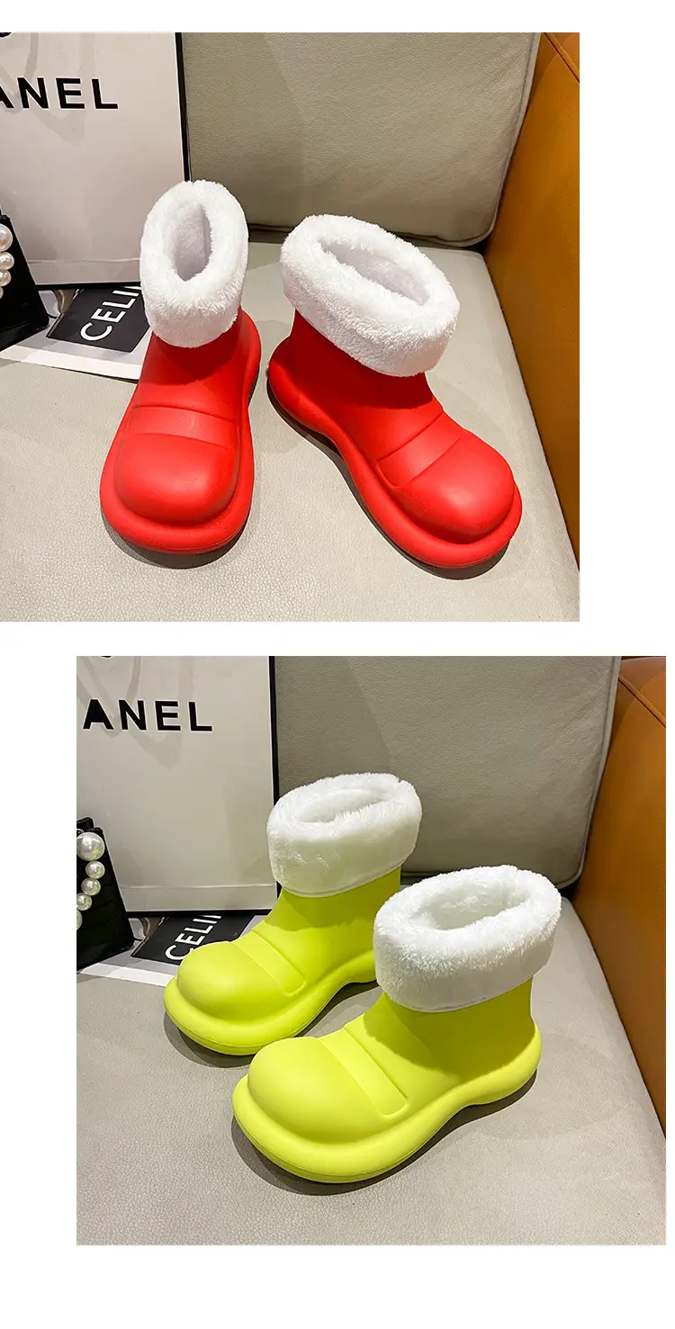 Big Shoes Fashion Rain Shoes Women's Winter Non-slip Low-top Water Shoes Water Boots Short Rain Boots Car Washing Kitchen Shoes Rubber Shoes — feature 16