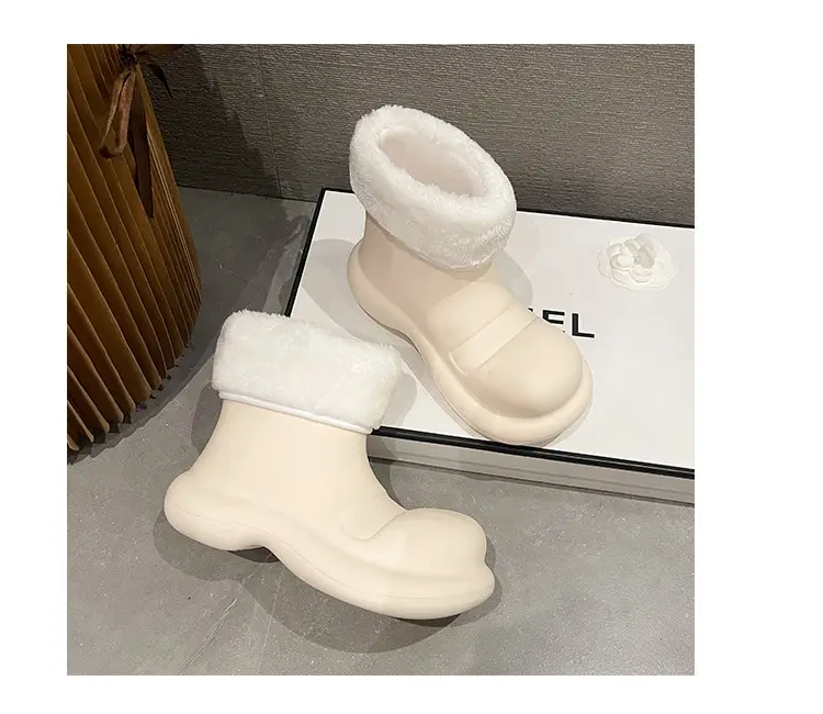 Big Shoes Fashion Rain Shoes Women's Winter Non-slip Low-top Water Shoes Water Boots Short Rain Boots Car Washing Kitchen Shoes Rubber Shoes — feature 19