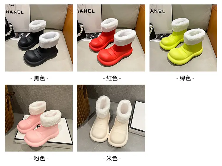 Big Shoes Fashion Rain Shoes Women's Winter Non-slip Low-top Water Shoes Water Boots Short Rain Boots Car Washing Kitchen Shoes Rubber Shoes — feature 4