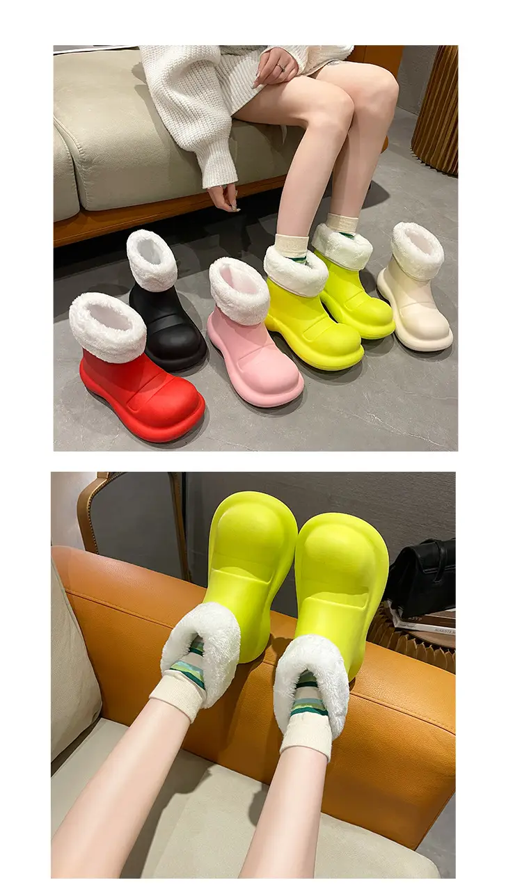 Big Shoes Fashion Rain Shoes Women's Winter Non-slip Low-top Water Shoes Water Boots Short Rain Boots Car Washing Kitchen Shoes Rubber Shoes — feature 6