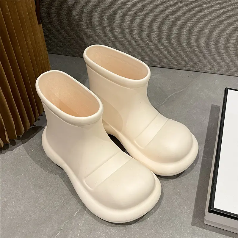 Big Shoes Fashion Rain Shoes Women's Winter Non-slip Low-top Water Shoes Water Boots Short Rain Boots Car Washing Kitchen Shoes Rubber Shoes - Image 5