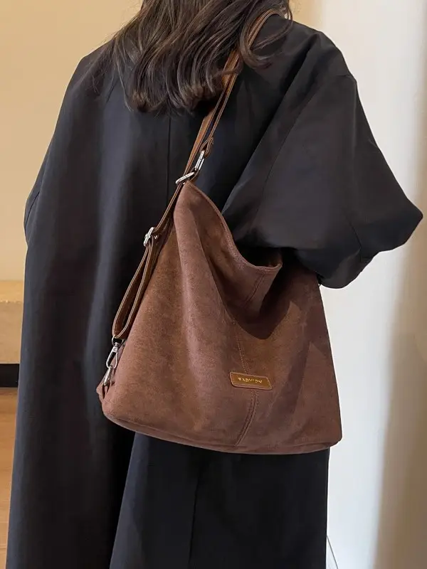 Black Retro Commuter Tote Bag Women 2024 - Image 6