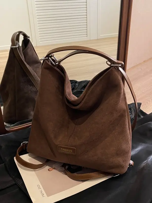 Black Retro Commuter Tote Bag Women 2024 - Image 7