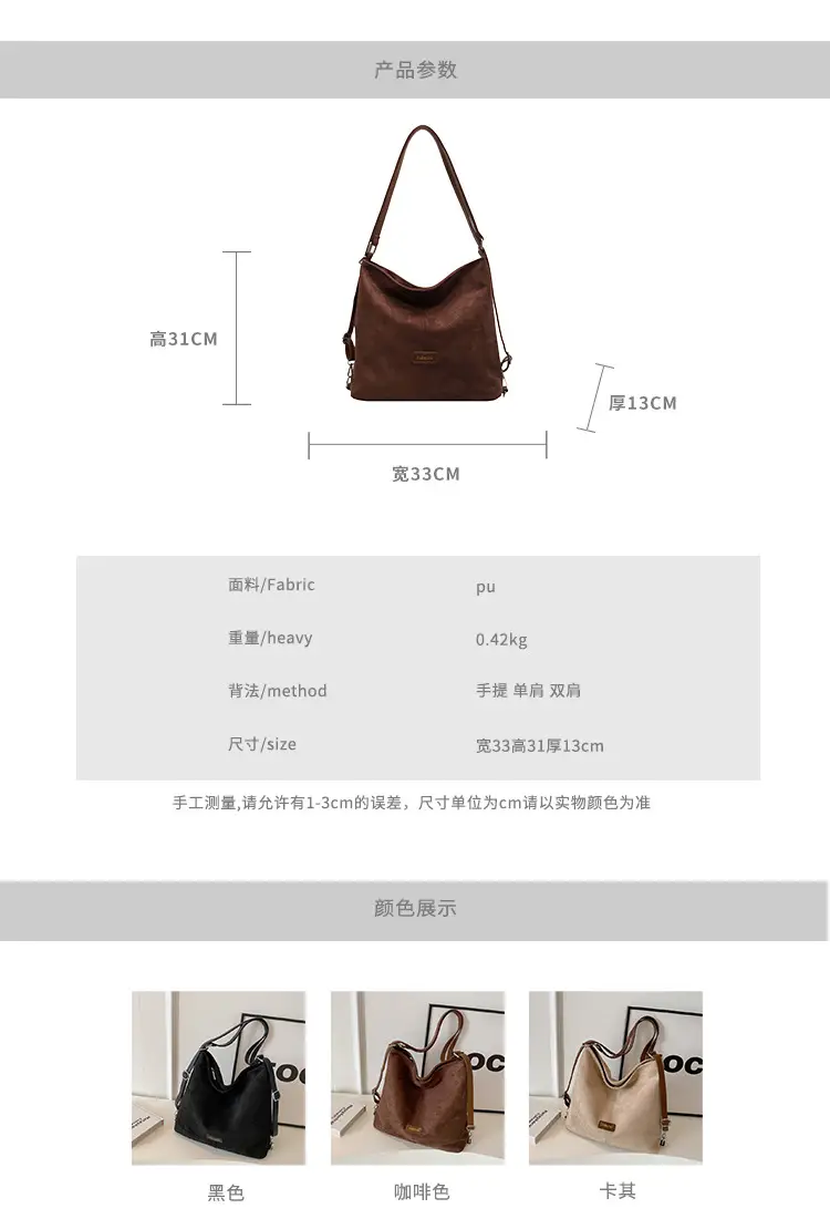 Black Retro Commuter Tote Bag Women 2024 — feature 2