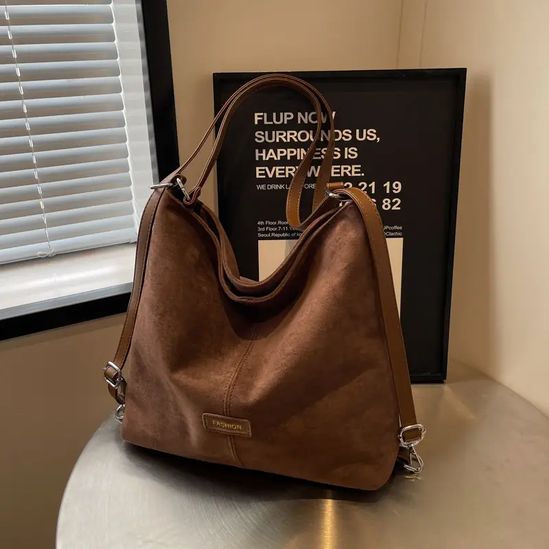 Black Retro Commuter Tote Bag Women 2024 - Image 2