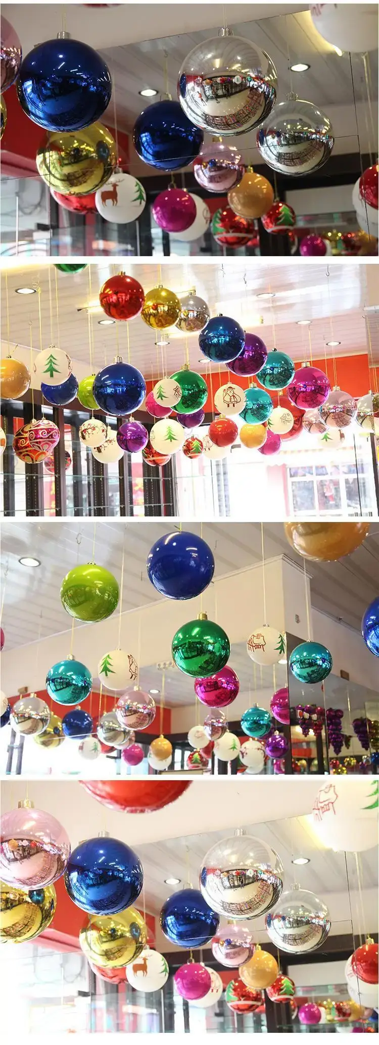 Purple Electroplated Christmas Balls 6 Pack 10cm — feature 2
