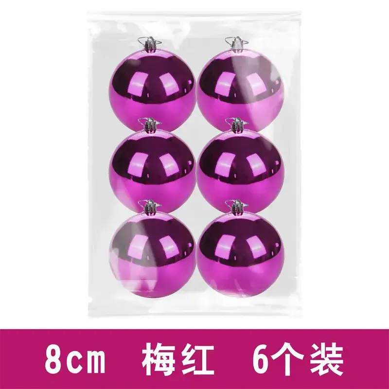 Purple Electroplated Christmas Balls 6 Pack 10cm - Image 15