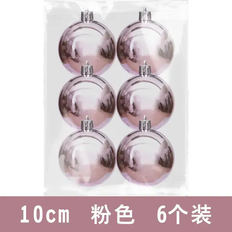 Purple Electroplated Christmas Balls 6 Pack 10cm - Image 25
