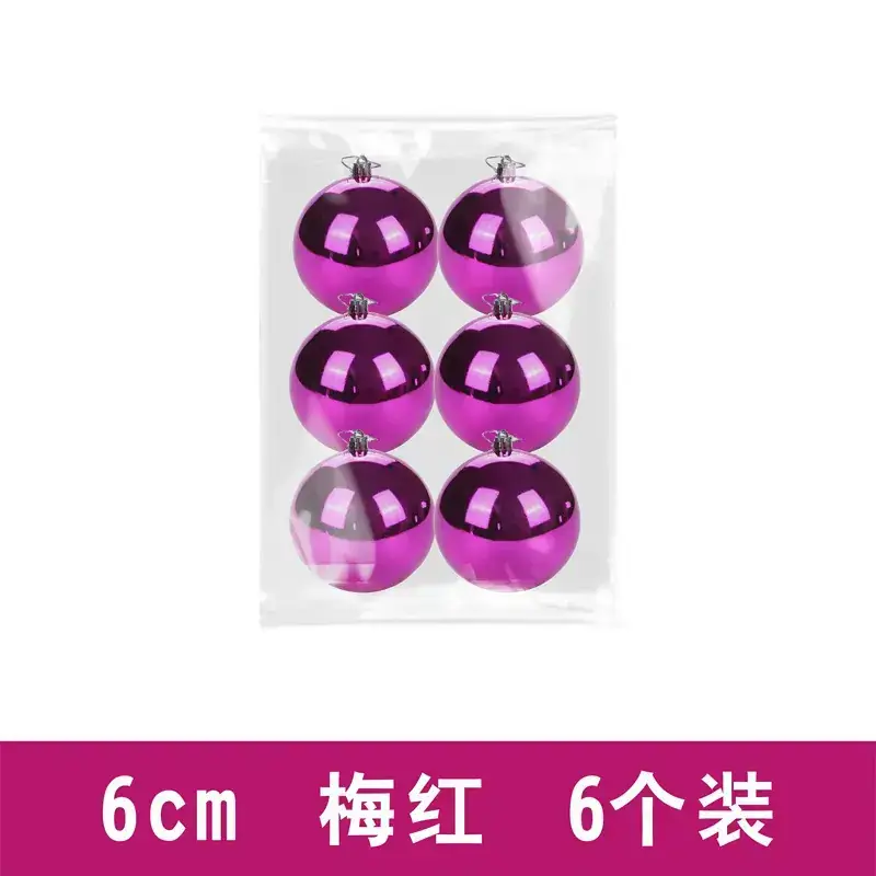 Purple Electroplated Christmas Balls 6 Pack 10cm - Image 6