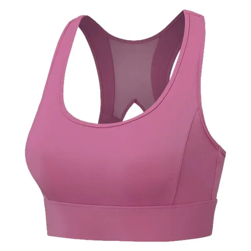 White I-Back Running Sports Bra with Rear Buckle - Image 9