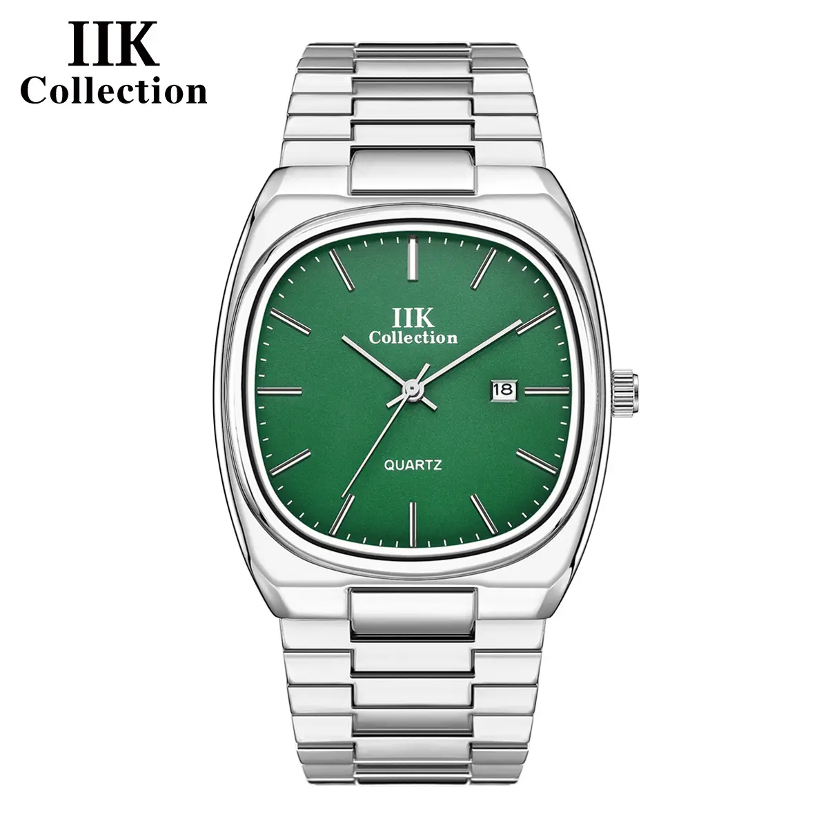 IIK Square Watch with Calendar & Quartz - Image 4