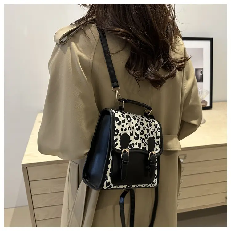 Leopard Print Shoulder Bag for Women Autumn Winter College Style — feature 11