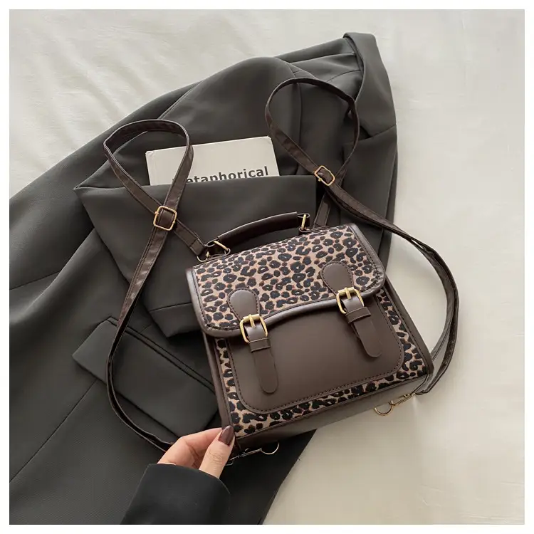Leopard Print Shoulder Bag for Women Autumn Winter College Style — feature 19