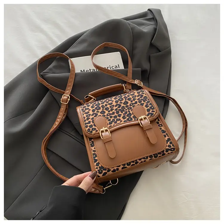 Leopard Print Shoulder Bag for Women Autumn Winter College Style — feature 20