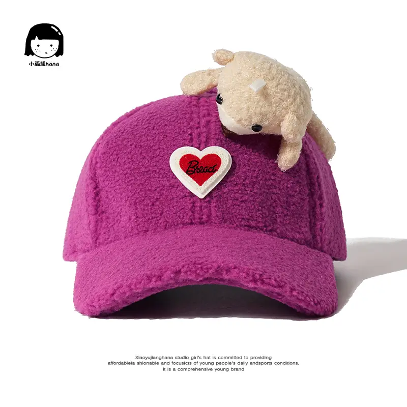Japanese Style Cute Girl Wool Doll Cap for Girls - Image 4