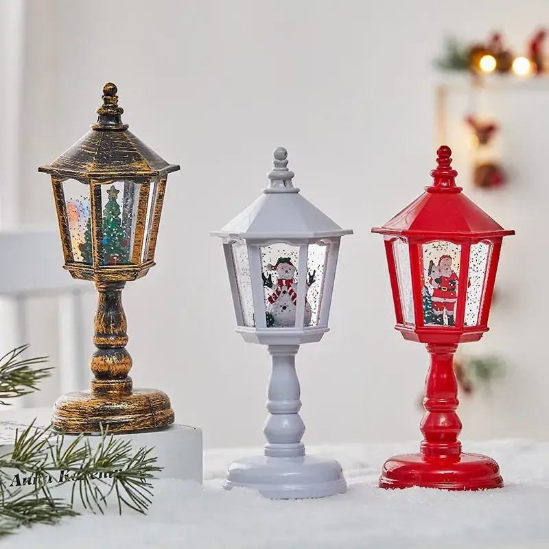 Christmas Luminous Water Lamp with Santa Interior View