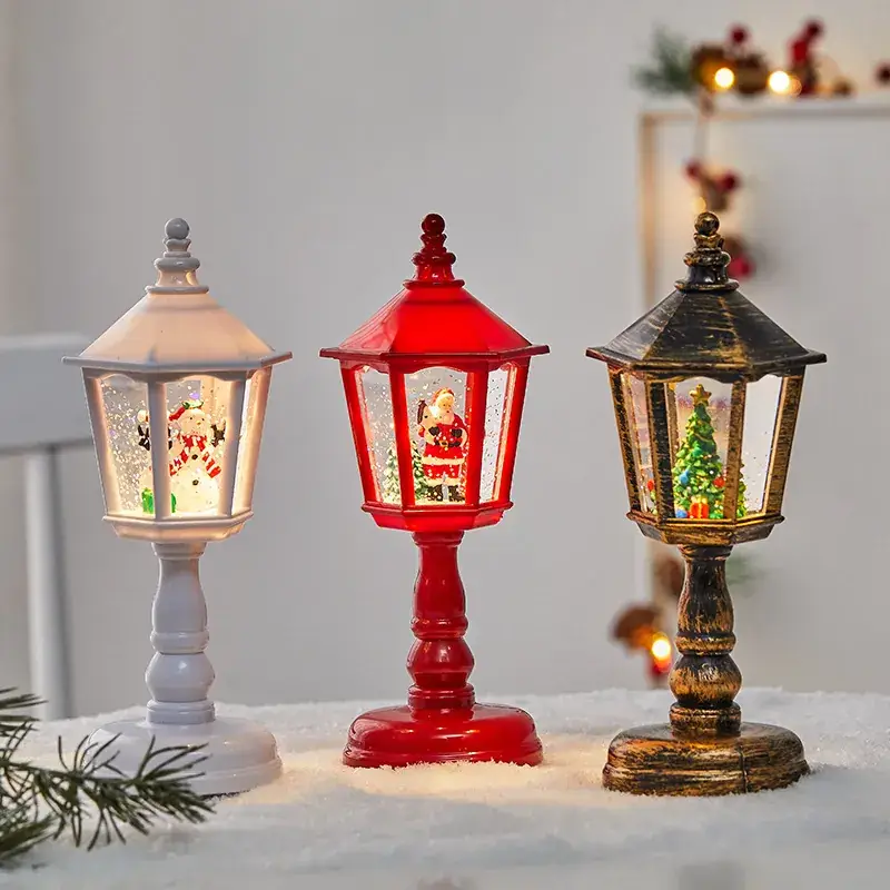 Christmas Luminous Water Lamp with Santa Interior View