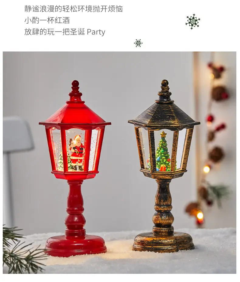 Christmas Luminous Water Lamp with Santa Interior View — feature 3