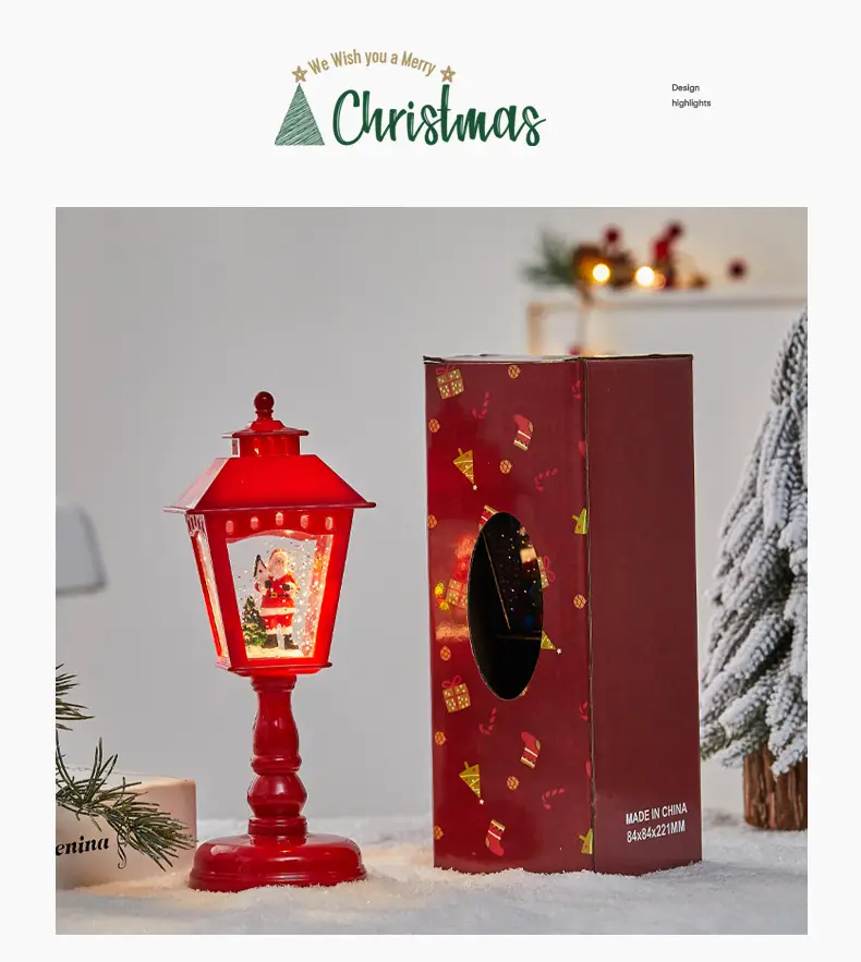Christmas Luminous Water Lamp with Santa Interior View — feature 7