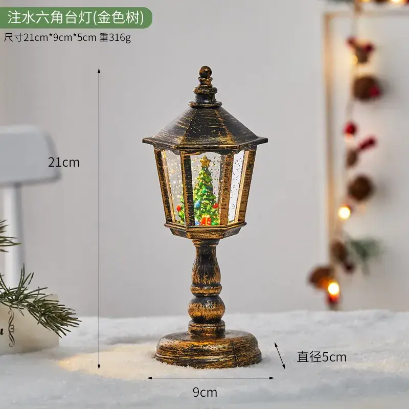 Christmas Luminous Water Lamp with Santa Interior View