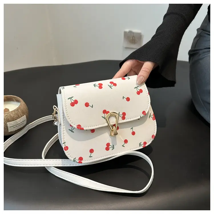 Women's Red Riding Book Floral Saddle Crossbody Bag - Image 6