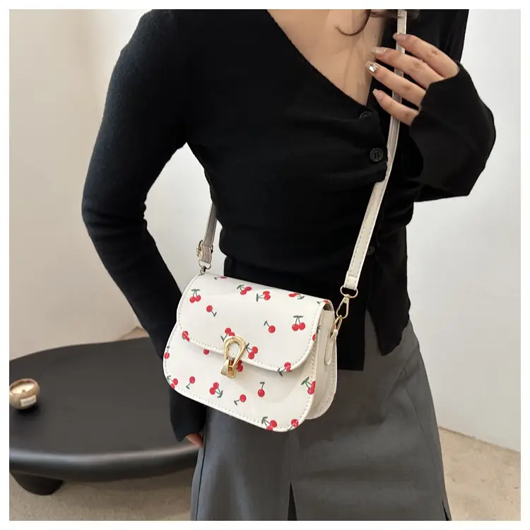 Women's Red Riding Book Floral Saddle Crossbody Bag - Image 7