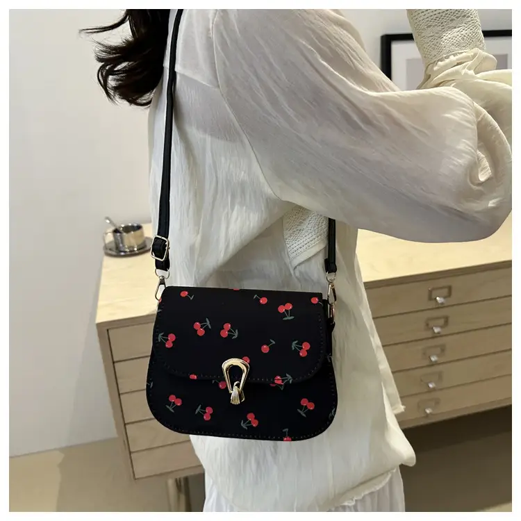 Women's Red Riding Book Floral Saddle Crossbody Bag — feature 18