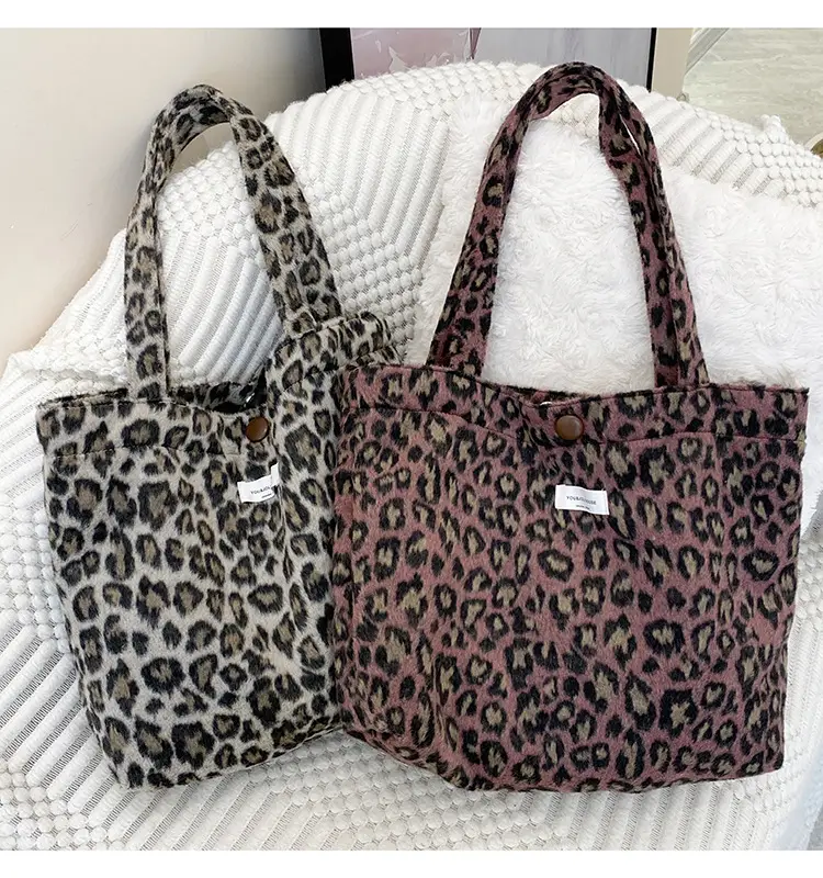 Retro Wool Plaid Shoulder Bag Women's Autumn Winter — feature 10