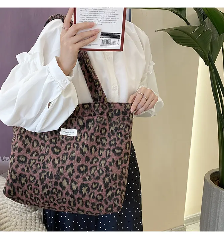 Retro Wool Plaid Shoulder Bag Women's Autumn Winter — feature 40