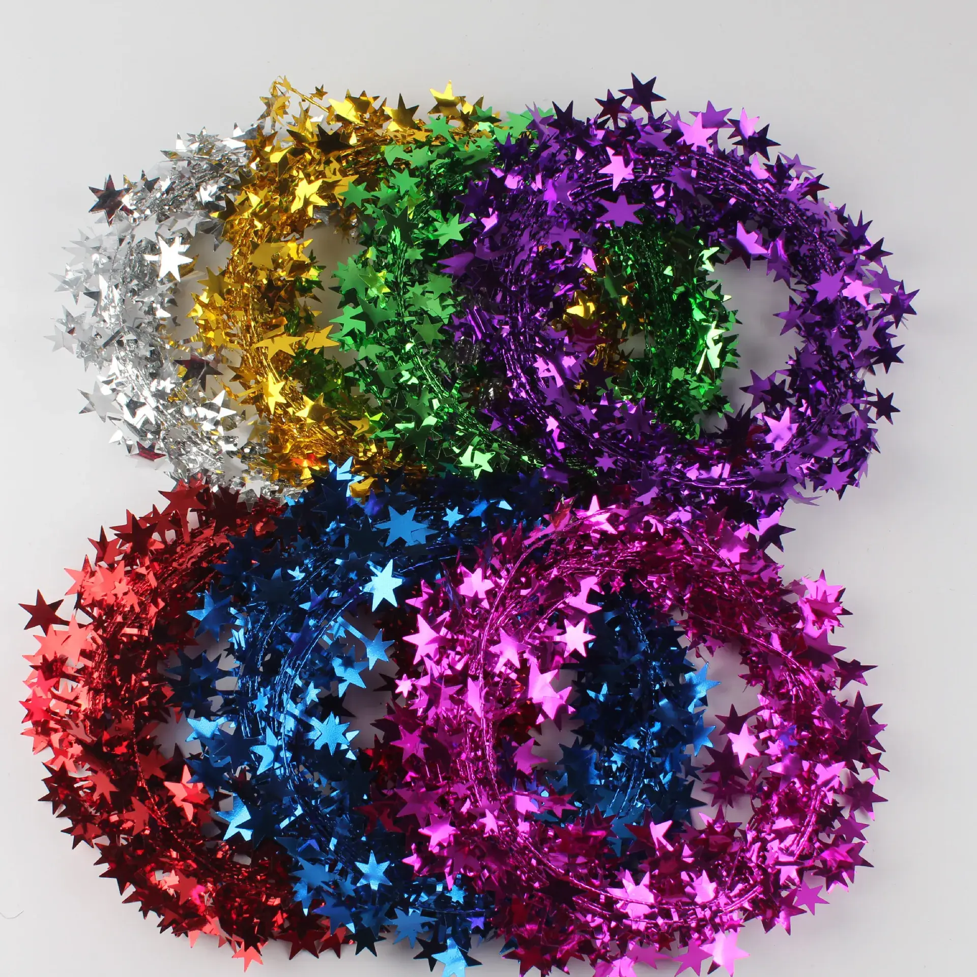 7.5m Wire Star Pull Flower Strip Christmas Decor - Image 10