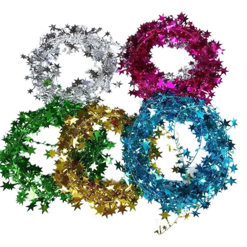 7.5m Wire Star Pull Flower Strip Christmas Decor - Image 13
