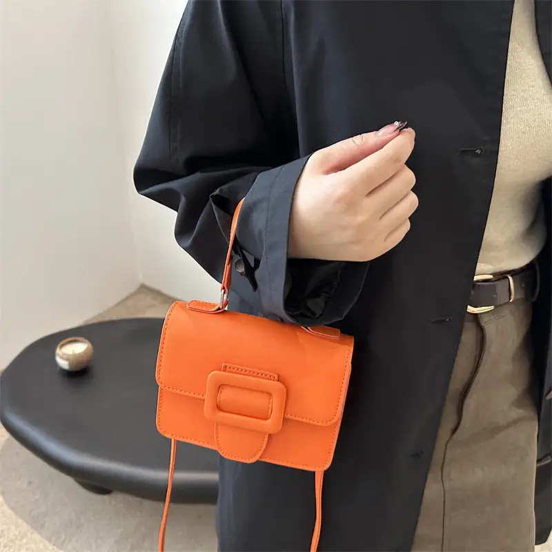 White Korean Style Small Square Handbag for Women - Image 6