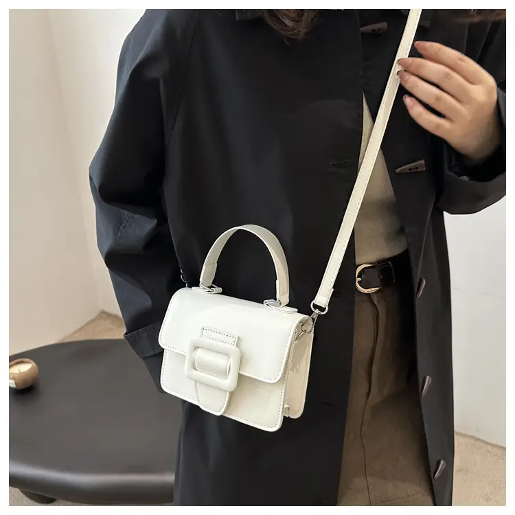 White Korean Style Small Square Handbag for Women — feature 11