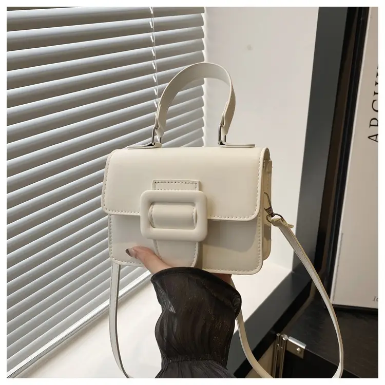 White Korean Style Small Square Handbag for Women — feature 19