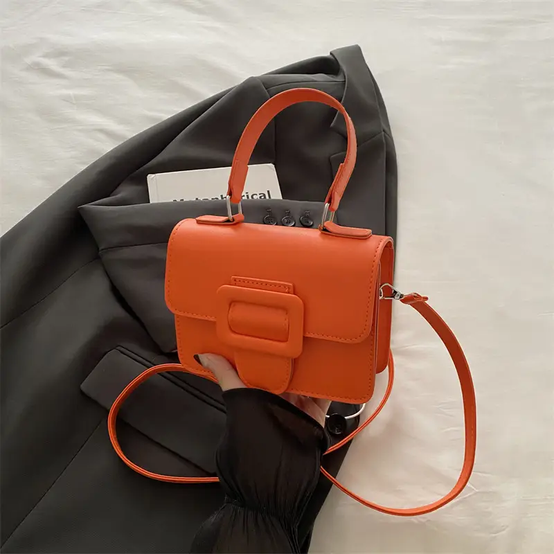 White Korean Style Small Square Handbag for Women - Image 2