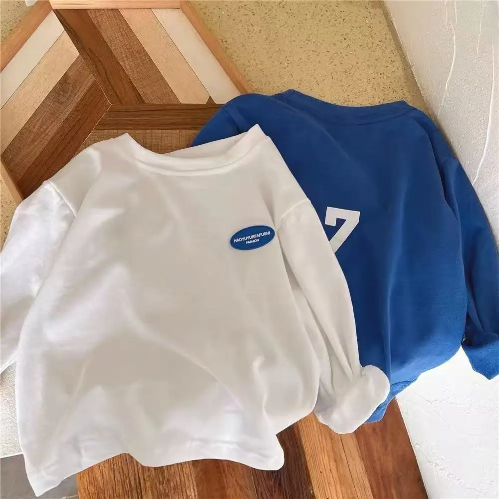 2024 Long Sleeve T-Shirt White Blue Kids Wear — feature 6