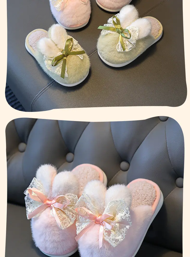 Children's Cotton Slippers Winter Girls Boys Kidsren Baby Cotton Slippers Non-Slip Indoor Home Kidsren's Furry Shoes — feature 17