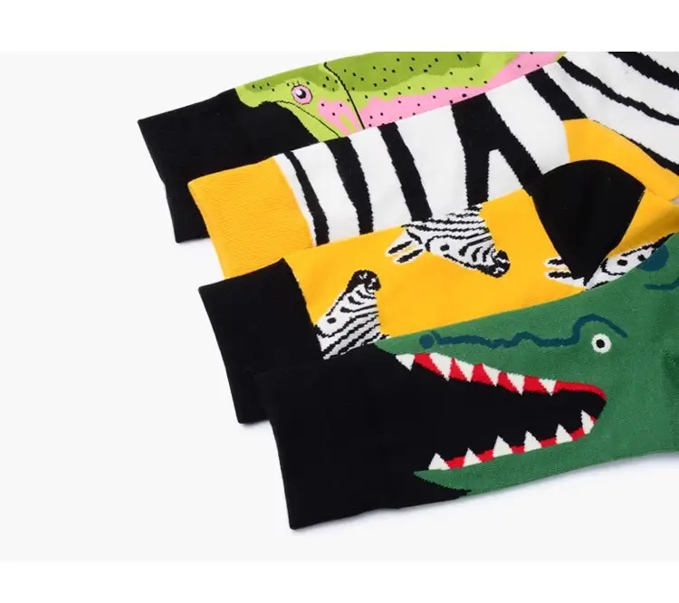 in stock autumn and winter new cross-border fashion color men's socks animal series casual couple socks wholesale without clip — feature 6