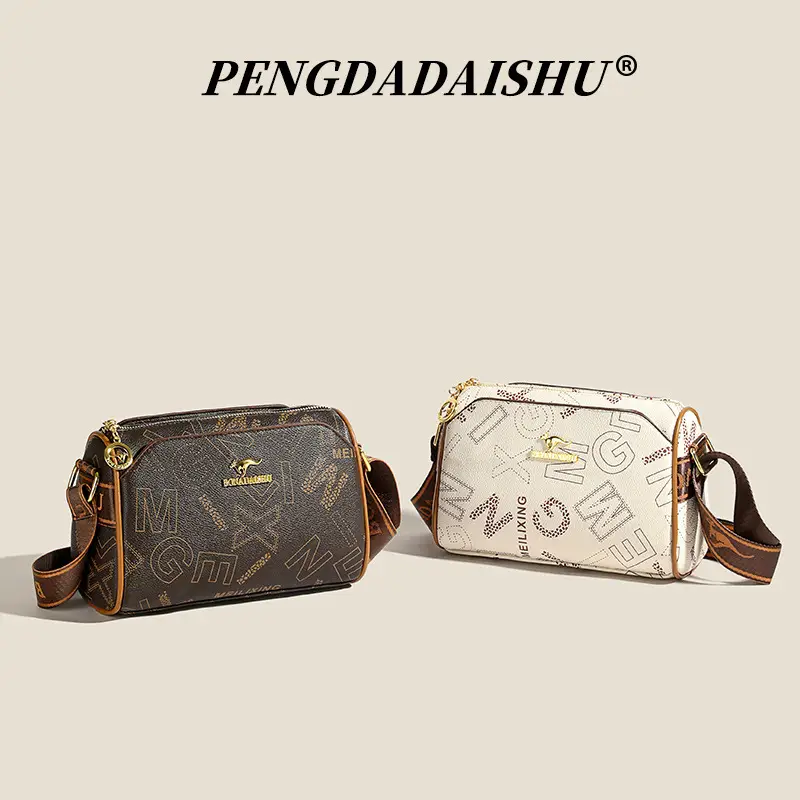 Fashion casual letter printing ladies cylinder bag large capacity foreign trade new wide shoulder strap shoulder messenger bag wholesale