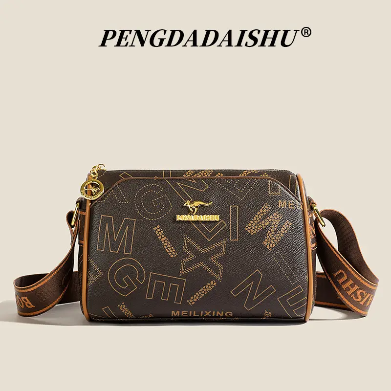 Fashion casual letter printing ladies cylinder bag large capacity foreign trade new wide shoulder strap shoulder messenger bag wholesale