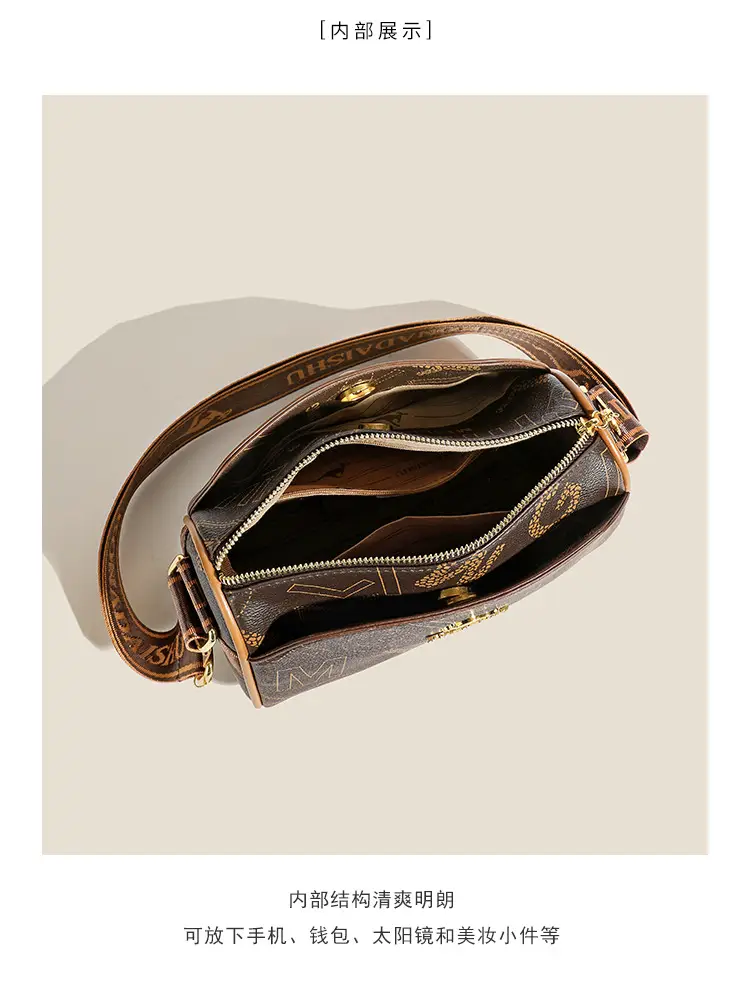 Fashion casual letter printing ladies cylinder bag large capacity foreign trade new wide shoulder strap shoulder messenger bag wholesale — feature 6
