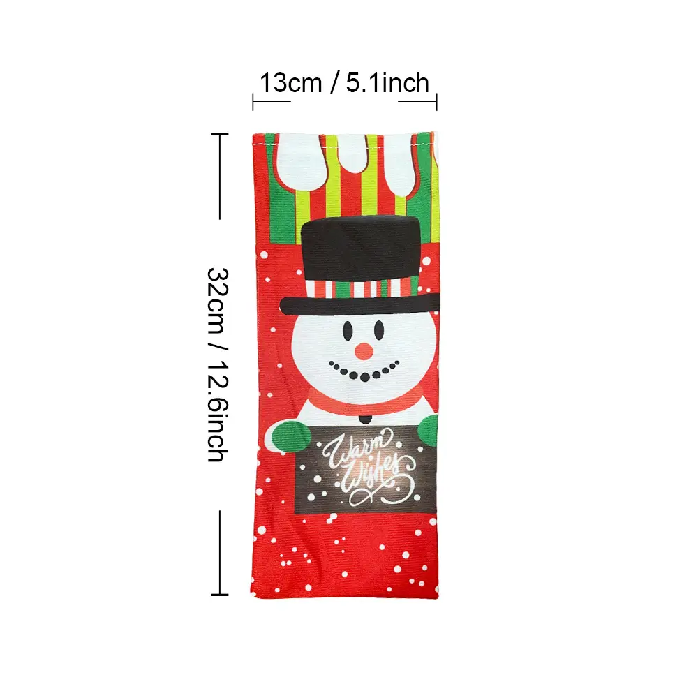 Christmas Santa Claus Snowman Red Wine Bottle Set — feature 15