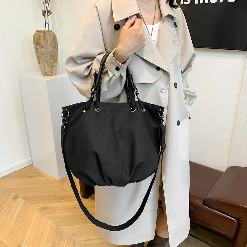 2024 Autumn Japanese Tote Bag Canvas Large Capacity Brown - Image 4