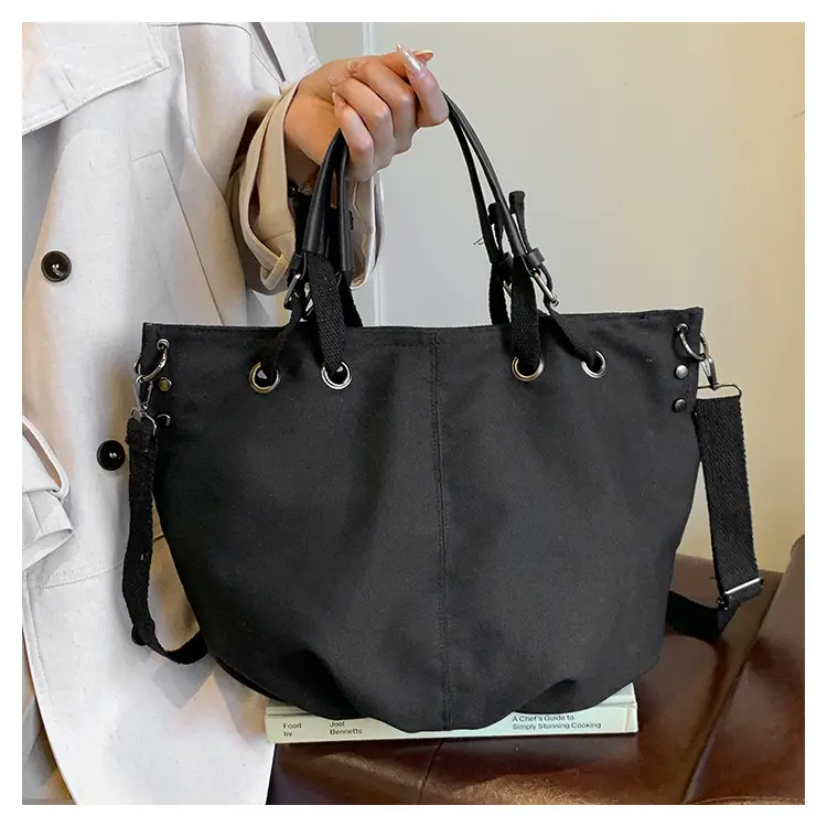 2024 Autumn Japanese Tote Bag Canvas Large Capacity Brown — feature 17