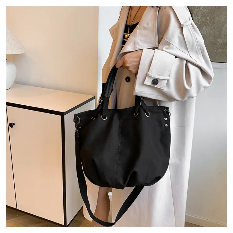 2024 Autumn Japanese Tote Bag Canvas Large Capacity Brown — feature 19