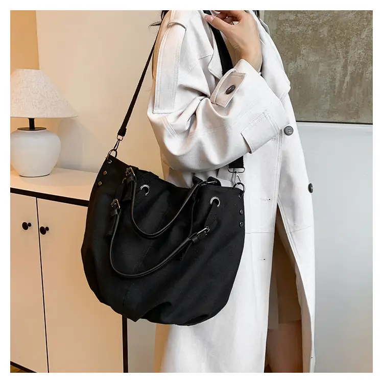 2024 Autumn Japanese Tote Bag Canvas Large Capacity Brown — feature 21
