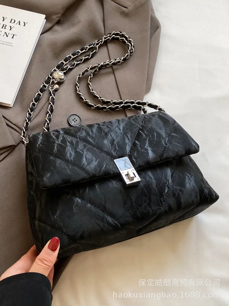 Women's Cream Chain Shoulder Bag Autumn Winter - Image 5