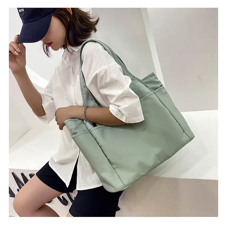 Women's Grey Oxford Tote Bag with 5 Pockets — feature 13