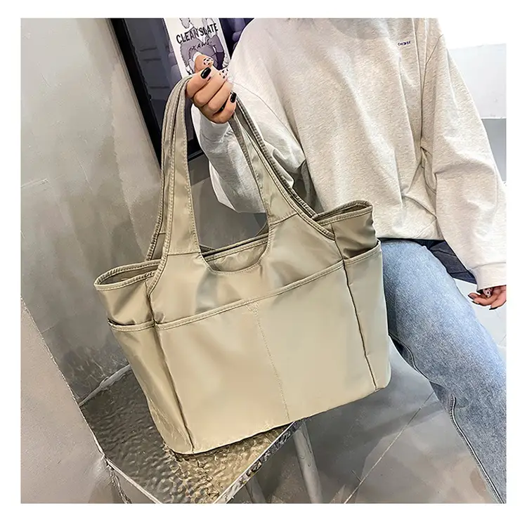 Women's Grey Oxford Tote Bag with 5 Pockets — feature 16